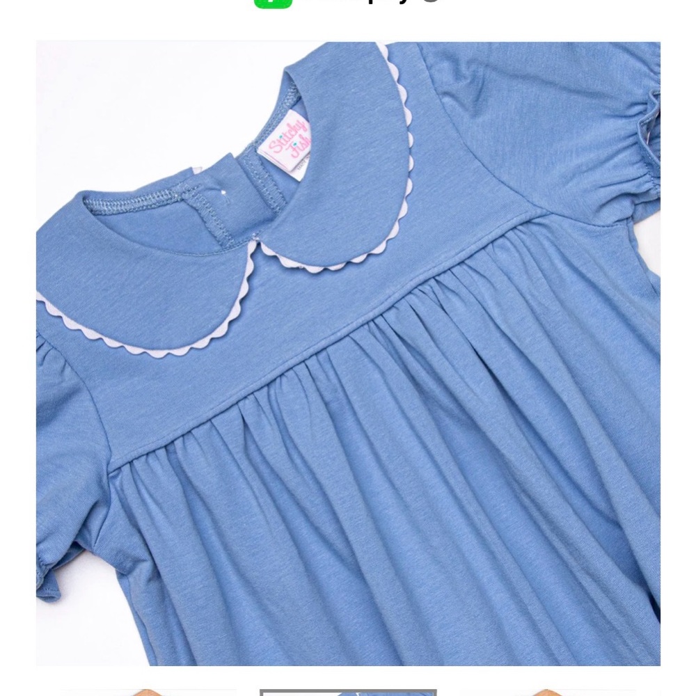Blue Peter Pan Collar Dress - Picture 2 of 3